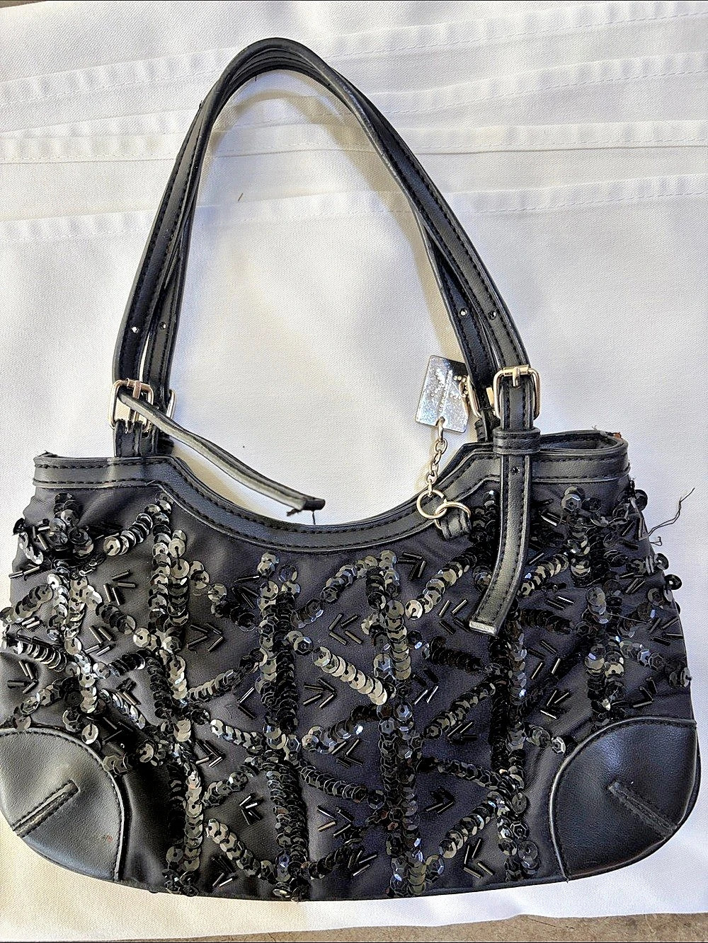 Calvin klein Black Embellished Shoulder Bag